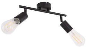 Plafoniera cu 2 spoturi directionabile design modern MARTHA negru
