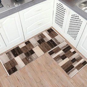 Set 2 Covoare bucatarie antiderapante 60x80 cm + 60x120 cm, CBU309