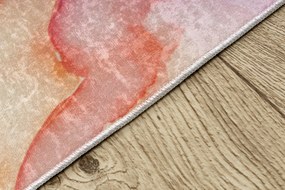 BAMBINO 61510 covor lavabil Nori, stele, pentru copii anti-alunecare - cremă / roz