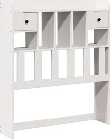 vidaXL Tăblie de pat cu depozitare alb 90 cm lemn masiv de pin