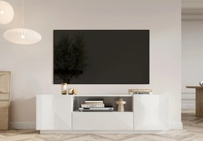 Comodă TV Asha 167 cm - alb lucios