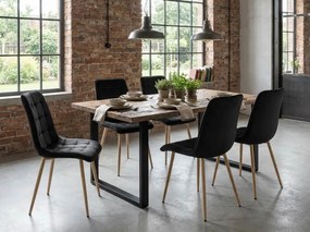 Scaun de masa SPLIT VELVET, neagra