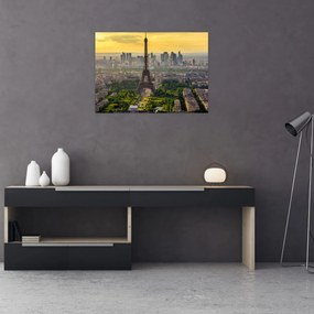Tablou pe sticlă - Panorama Parisului (70x50 cm)
