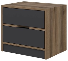 Noptieră Elina Walnut Anthracite