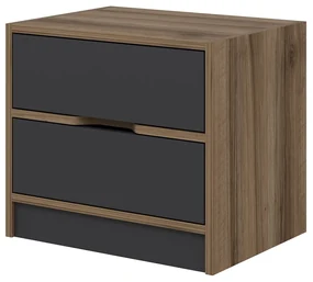 Noptieră Elina Walnut Anthracite