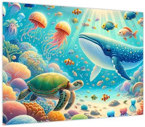 Tablou - Lumea sub apă (70x50 cm)