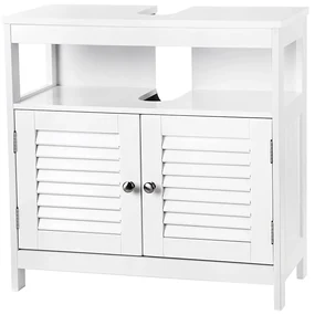Dulap baie cu 2 compartimente Alb 60 x 60 x 30 cm