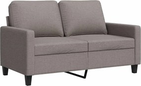 vidaXL Canapea cu 2 locuri, gri taupe, 120 cm, material textil