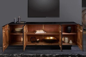 Comoda suspedata design vintage Golden Sunset 180cm negru