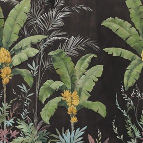 Fototapet, Banana Tree Jungle, Black, Rebel Walls