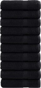 vidaXL Prosop pentru musafiri SOLUND 25 pcs Negru 100 x 150 cm 550 gsm