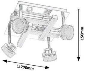 Rabalux 5638 - Iluminat spot LED PADMA 4xLED/5W/230V + 4xLED/3W/230V
