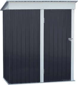 Depozit grădină pentru scule din tablă, antracit / alb, 1,6x0,9 m, NELON