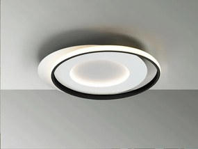 Lustra LED aplicata design modern circular Limbos alb/negru