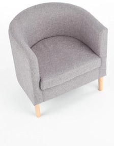 Fotoliu Clubby stofa gri/natur H64 cm