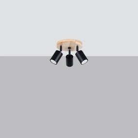 Spot Sollux SL.1292 VERDO 3xGU10/10W/230V negru