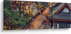 Tablou - Qintai Road, Chengdu, China (cu ceas) (90x30 cm)