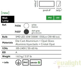 APLICA DE PERETE LED ILUMINAT EXTERIOR MODERNA HALF gri 71537