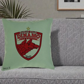 Perna Personalizata FC Dinamo Bucuresti 1948 Fotbal, 40x40 cm, Verde, Husa Detasabila, Perna Inclusa, BEKZ®