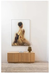 Comodă TV în culoare naturală din lemn de stejar 133x52x45 cm Zuma – WOOOD