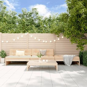 3186627 vidaXL Set mobilier relaxare de grădină, 4 piese, lemn masiv de pin