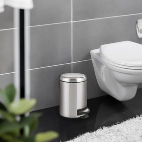 Wenko Coș de gunoi cu pedală Leman 3 l, inox, 3 l