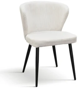 SET 2 Scaune Cielo, structura metalica, catifea Reiata - BEJ - CATIFEA REIAT - NEGRU - STANDARD