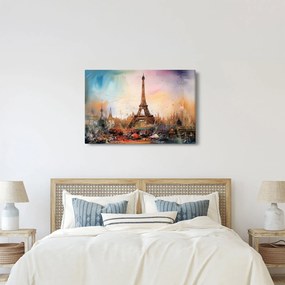 Tablou - Pictură a Turnului Eiffel (90x60 cm)