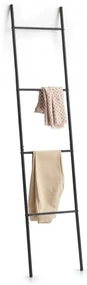 Scarita prosoape Zeller, metal, negru, 38 x 2 x 176 cm
