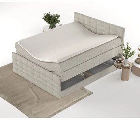Pat boxspring bej cu spațiu de depozitare 180x200 cm Blend – Maison de Rêve