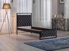 Pat 1 Persoana Mithra, 120x200 cm, Negru
