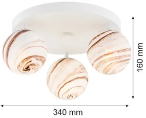 Plafonieră Argon 6291 FABIO 3xE14/7W/230V alb