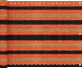 vidaXL Paravan pentru balcon, multicolor, 75x400 cm, HDPE