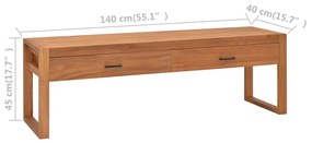 Comoda TV, 140 x 40 x 45 cm, lemn de tec reciclat 1, 140 x 40 x 45 cm