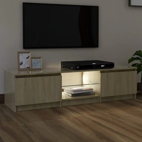 Comoda TV cu lumini LED, stejar sonoma, 140x40x35,5 cm 1, Stejar sonoma, 140 x 40 x 35.5 cm
