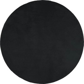 vidaXL Covor „OVIEDO”, fire scurte, negru, Ø 160 cm