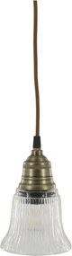 Lustra din sticla si alama, H17/D12cm, 40W