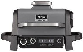 Gratar electric Ninja OG701EU, 2400W, Pana la 260C, Acoperire interna amina ceramica, Woodfire, Gri