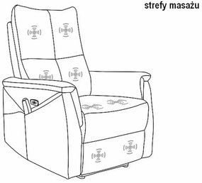 Fotoliu recliner cu functie de masaj Neptun M velvet verde Blu78