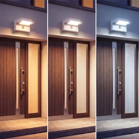 Aplică LED de exterior cu senzor LED/25W/230V IP54 albă