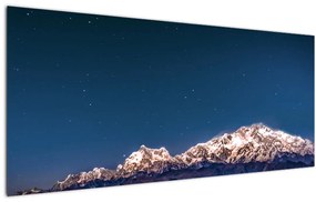Tablou cu munți și cerul nocturn (120x50 cm)