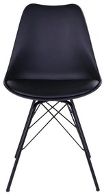 Scaune de dining negre 2 buc. Oslo – House Nordic