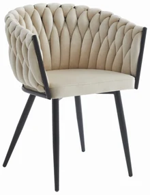 Scaun Dining Tip Fololiu Mira Catifea Bej