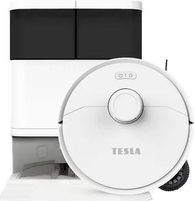 TESLA Electronics RoboStar - Aspirator robot inteligent 3 în 1, 5200 mAh, Wi-Fi, alb