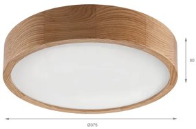 Brilagi - Plafonieră LED CARVALHO LED/36W/230V stejar Ø 37,5 cm