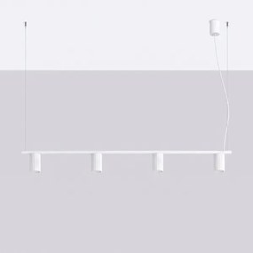 Sollux SL.2711 - Lustru suspendat pe cablu KARBON 4xGU10/10W/230V alb