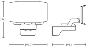 Proiector LED Steinel 090005 LED/13,6W/230V 3000K IP54 alb