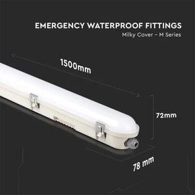 LED corp iluminat tehnic EMERGENCY LED/48W/230V 4000K 150cm IP65