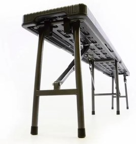 Set de 2 bănci de grădină - design din ratan negru 180x25 cm