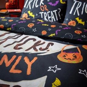 Lenjerie de pat neagră pentru pat de o persoană 135x200 cm Halloween Trick or Treat – Catherine Lansfield